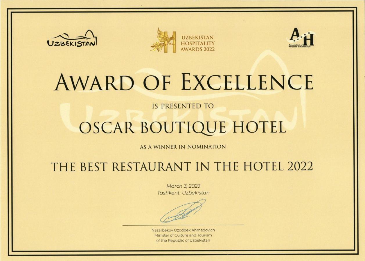 Oscar Boutique Hotel Taskent Exterior foto